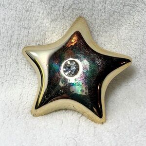 Elegant Gold and Silver Star Decor with Crystal